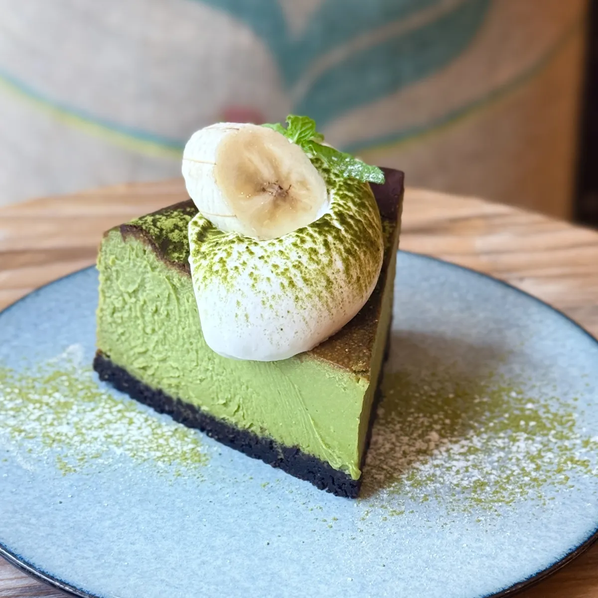 抹茶のバスクチーズケーキ